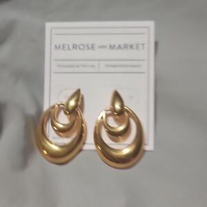 Melrose and Market Gold Sculptural Earrings